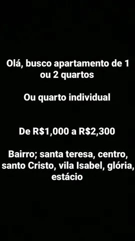 Busco apartamento ou quarto individual 