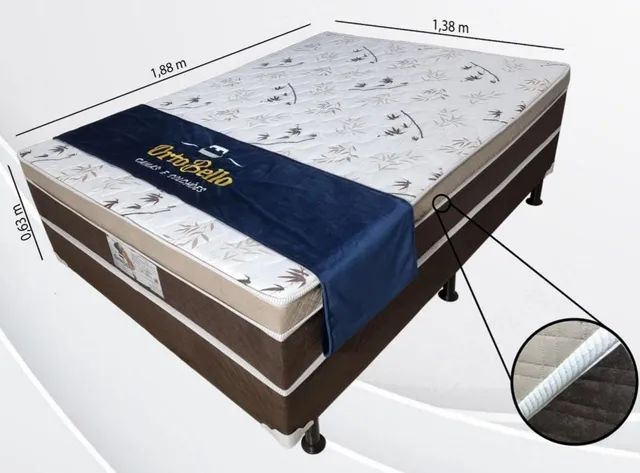  Cama box casal D33 Ortobello 7 cm