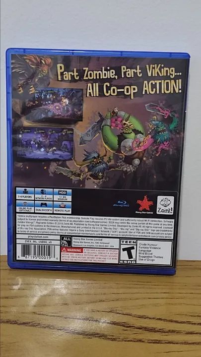 Jogo Mídia Física Zombie Vikings Original Playstation Ps4 - Foto 2