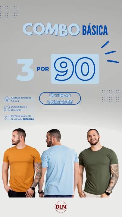 ALERTA PROMOÇÃO!!! Camisas Básicas 