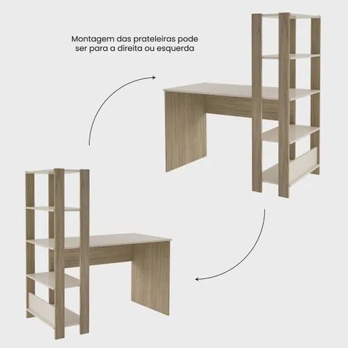 Escrivaninha com Estante - Ideal para Home Office - Foto 4