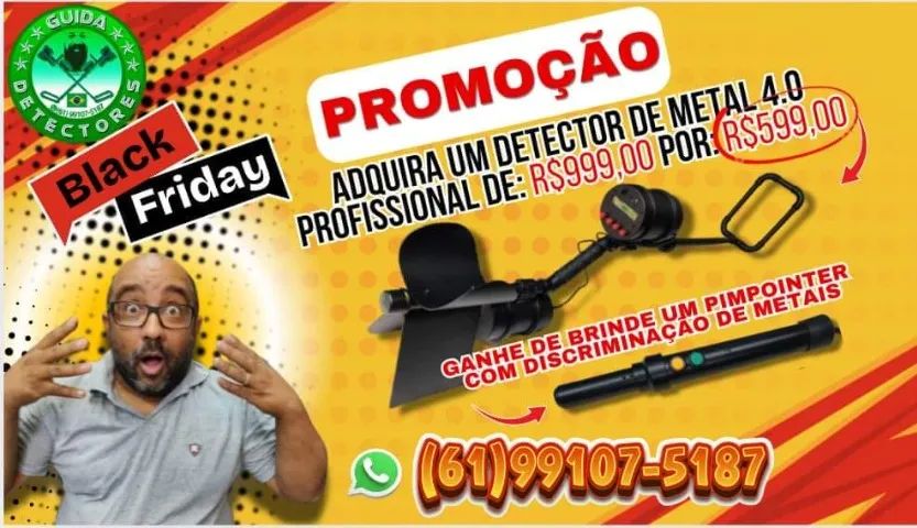 DETECTOR DE METAL PROFISSIONAL 4.0+PIMPOINTER DE BRINDE  - Foto 2