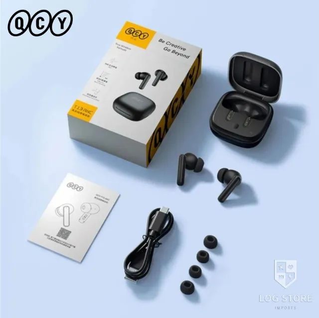 Fone QCY T13 ANC Cancelamento De Ruído Ativo Bluetooth 5.3 Preto - Foto 5