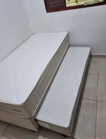 Cama box solteiro com auxiliar 