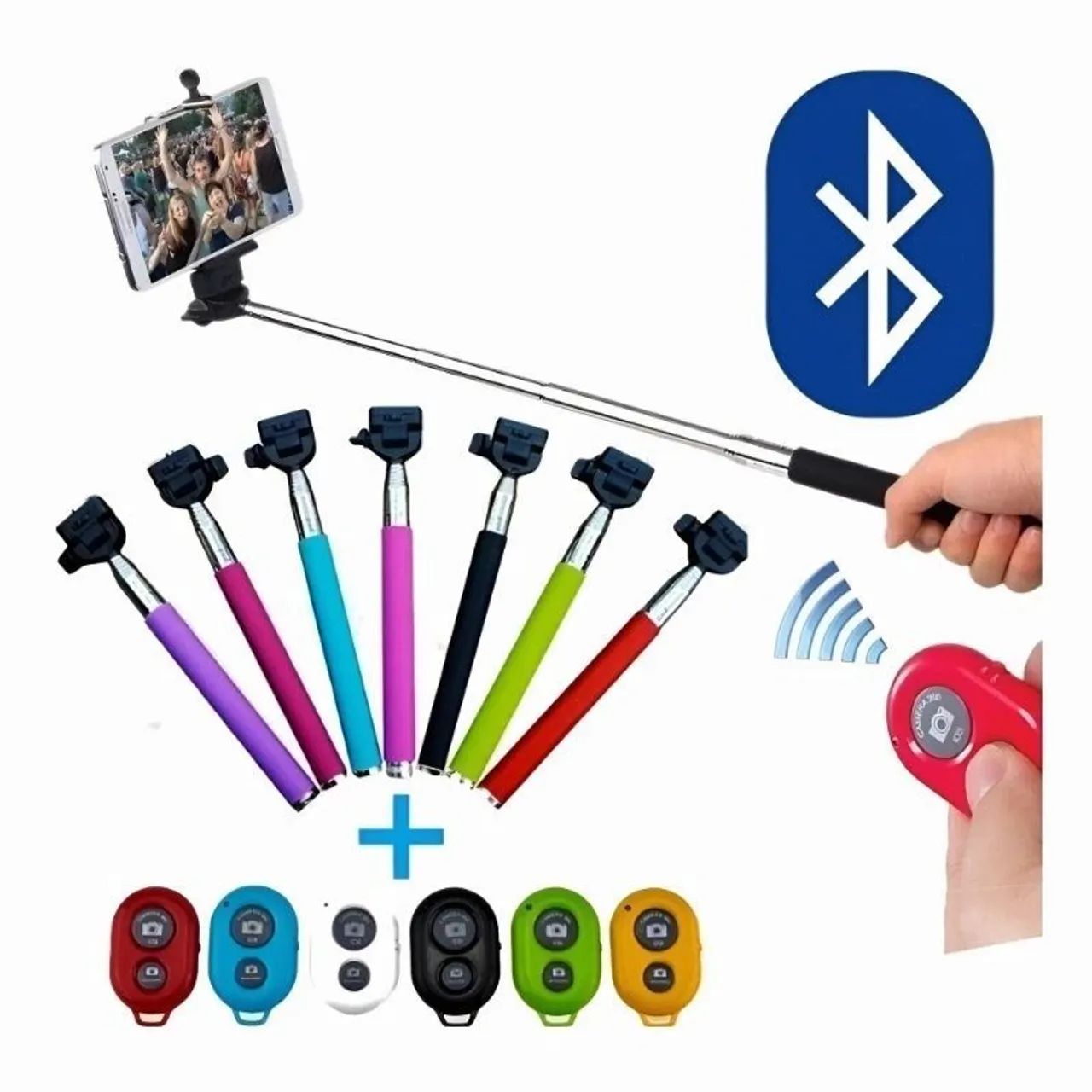Pau Selfie Bastão Monopod Celular com Controle Bluetooth 