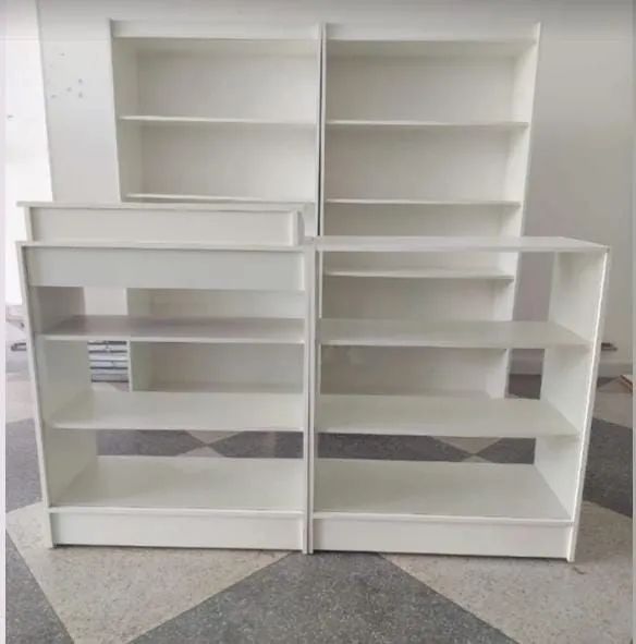 BALCÃO CAIXA VITRINE+ VITRINE E PRATELEIRAS MDF 