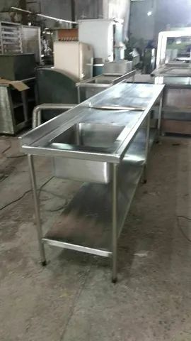 Bancada e mesas em inox (novo, sob encomenda) - Foto 4