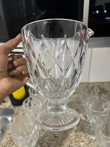 Novo Original Completo Jogo jarra e 6 tacas Diamond - Foto 2