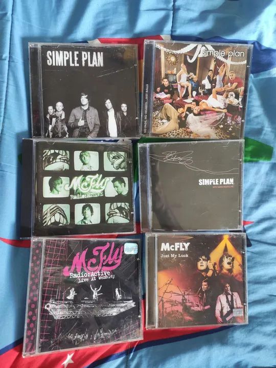 6 CDs de música rock  McFly, Simple Plan emo