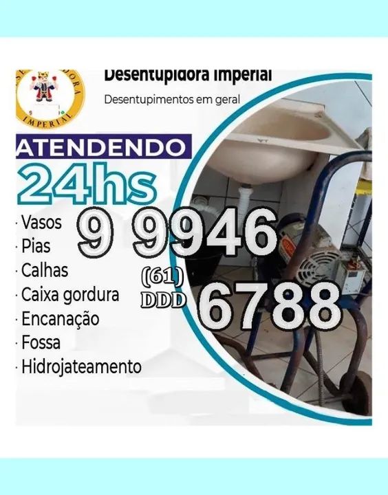 Desentupidora de Canos, Esgotos, Caixas de Gordura - Desentupir