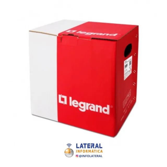 Cabo de Rede Cat6 Cinza da Legrand 50 Metros Rolo
