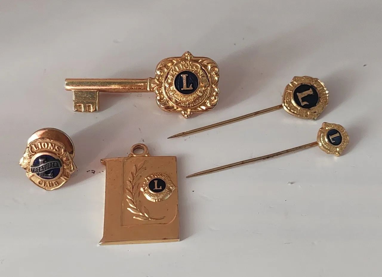 Coleção Vintage com Broches e Pins Lions Club - Foto 4