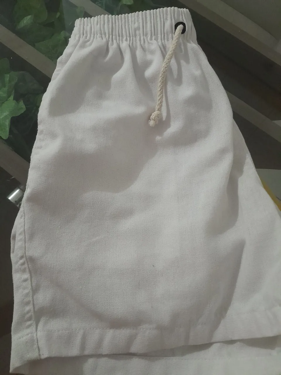 Shorts Branco de Algodão