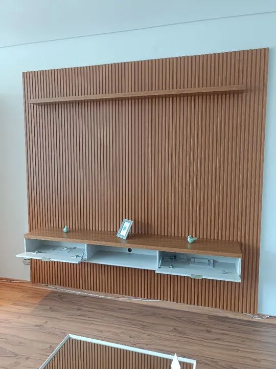 Painel Ripado Alto Padrão (2,58m) | Para TV até 85? Ambiente sofisticado!  - Foto 2