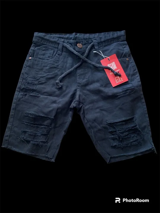 Shorts Jeans Desfiado Masculino