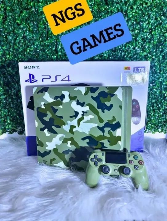 PS4 SLIM PLAYSTATION 4 EDIÇÃO CALL OF DUTY + 20 JOGOS + GARANTIA  + SD DE 1 TERA 