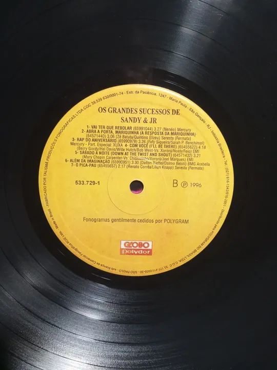LP Sandy & Jr Os Grandes Sucessos De Sandy E Jr Vinil - Foto 3