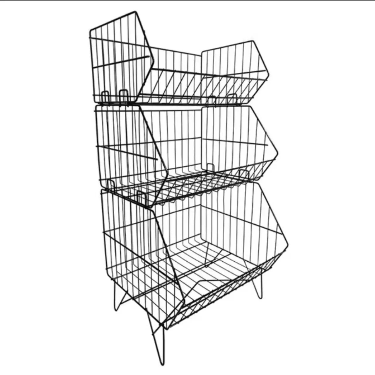 Cesto triplo aramado expositor  para lojas - Foto 2