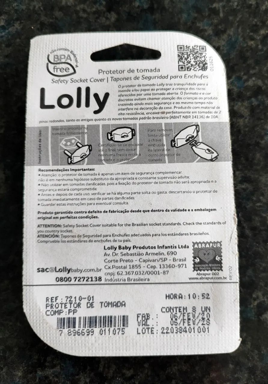 Protetor De Tomada Lolly 8 Unidades Bebê Seguro - Foto 2