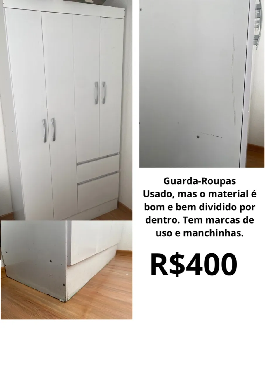 Guarda-Roupa Branco Usado - R$400