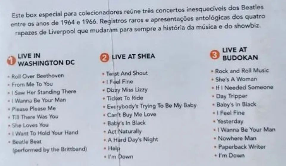 DVD Box The Beatles - 3 DVDs inesquecíveis entre 1964 e 1966 - Foto 4