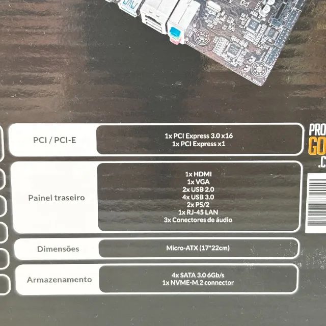 PLACA MÃE AM4 A520M DDR4 M2 HDMI GOLINE NOVA COM GARANTIA. - Foto 5