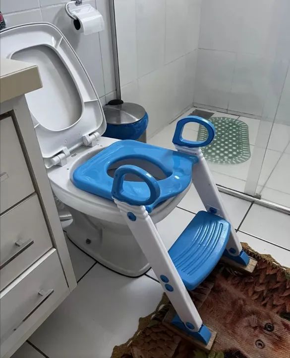 Troninho Infantil Com Escada Assento Redutor Vaso sanitário