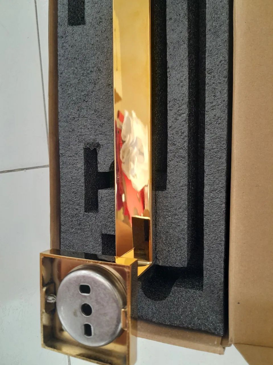 Porta toalha de metal dourado  - Foto 4