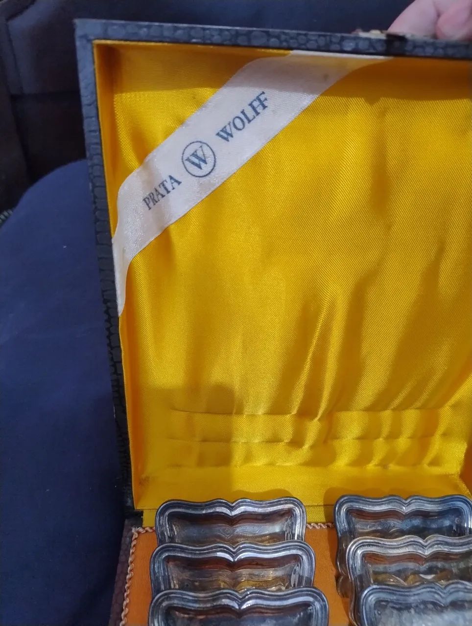 Faquinhas para manteiga E pratinhos Antigos - PRATA Wolf - Foto 3