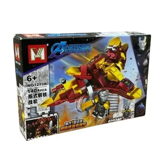 lego heroi assemble mg1210b 140pçs zp0369a bloco de montar
