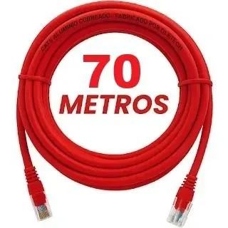 Cabo de Rede CAT6 c/ Conector Blindado Alta Velocidade 70m