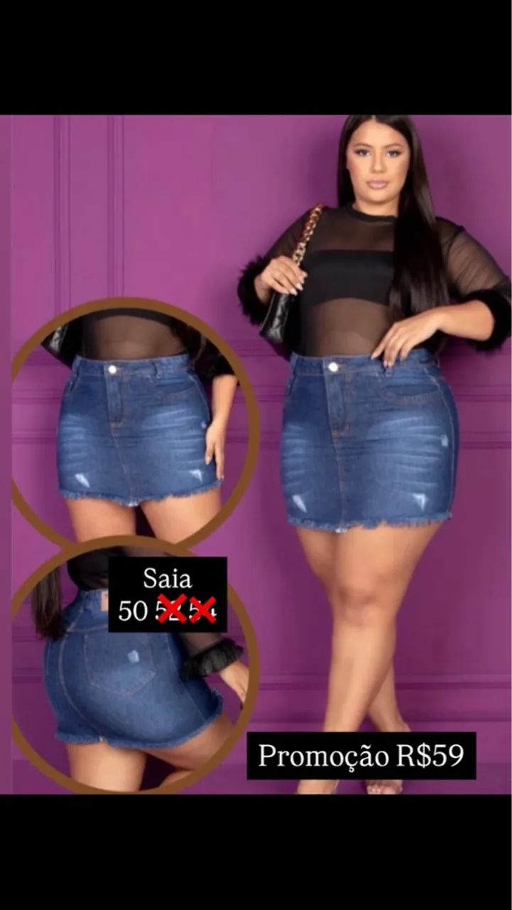 Saia e shorts Jeans - Promoção!
