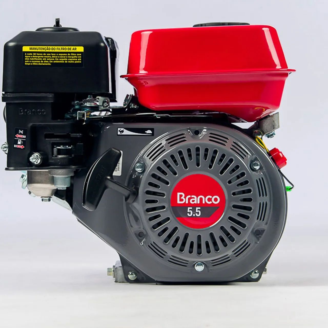 Motor a Gasolina Branco B4T-5.5H 5,5CV 4T Com Alerta de Óleo - Foto 4