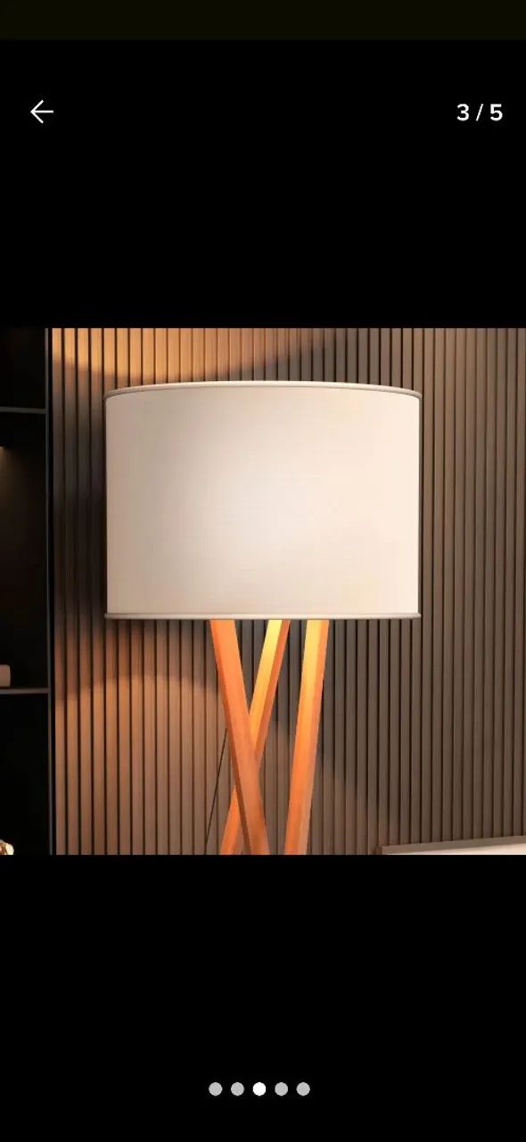 Luminária tripé moderna cúpula  - Foto 3