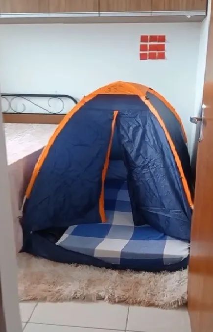 BARRACA DE CAMPING NTK - MODELO IGLU AZUL (2 PESSOAS) COM TELA MOSQUITEIRO