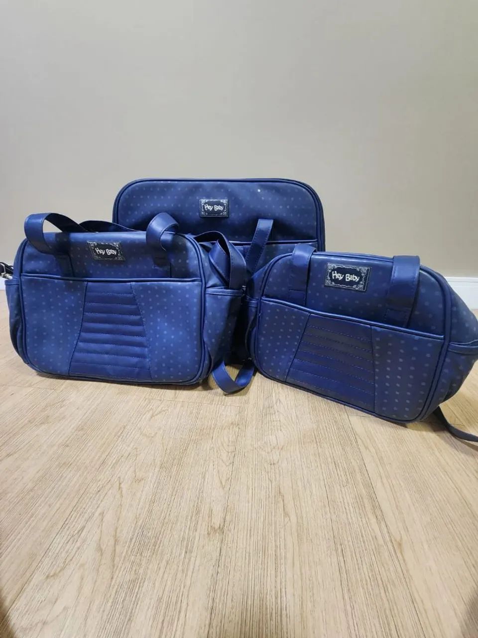 Bolsa Maternidade Hey Baby Azul Poá - Foto 3