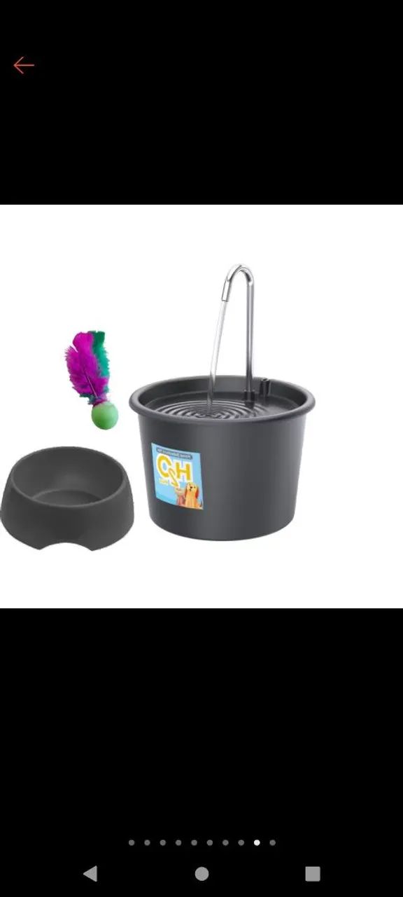 Fonte de água para gatos 