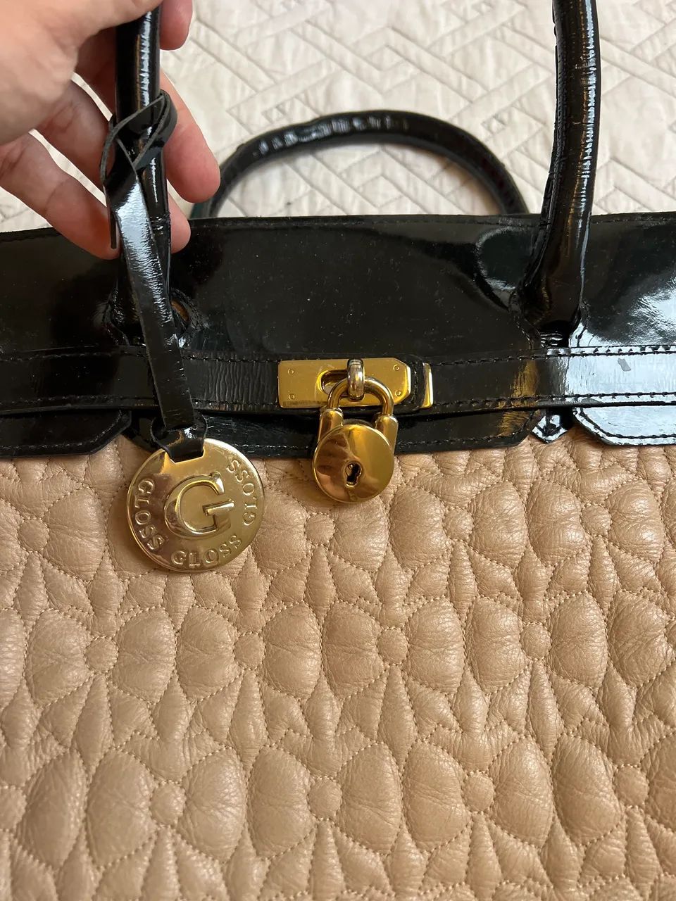 Bolsa grande em couro estilo Hermes  - Foto 3