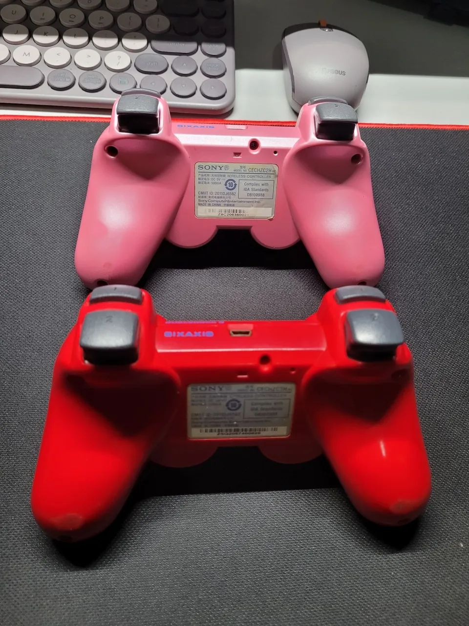 Controle DualShock 3 - PS3 (Vermelho e Rosa) - Foto 2