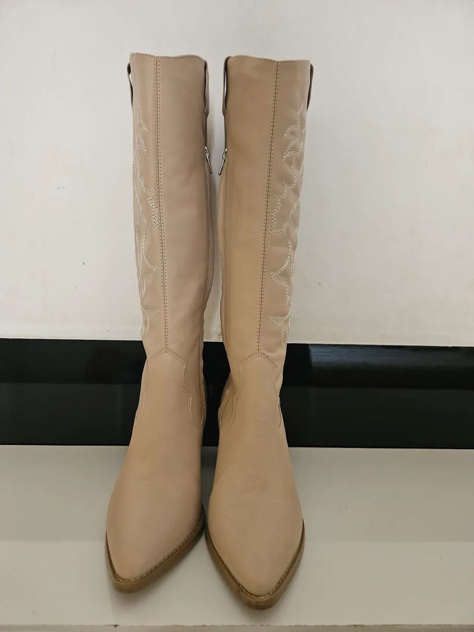 Bota de couro bege n.34 - Foto 3