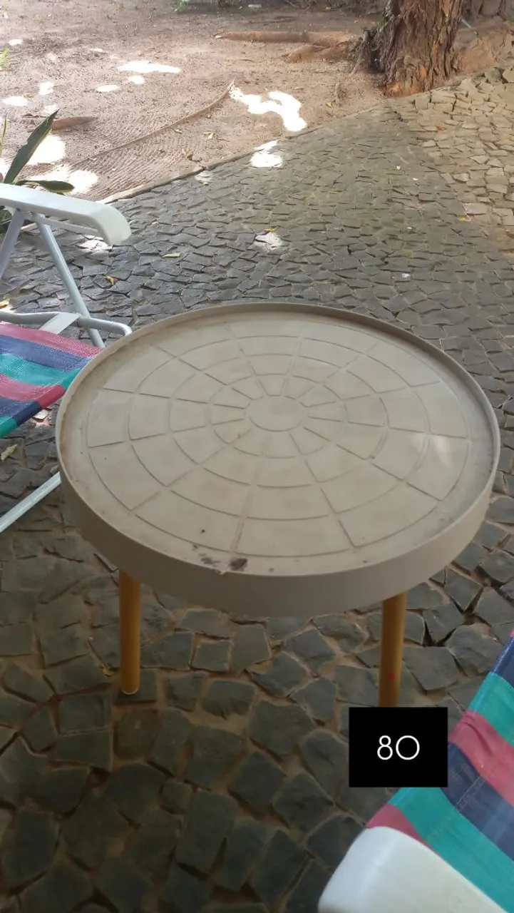Mesa de centro redonda plastico