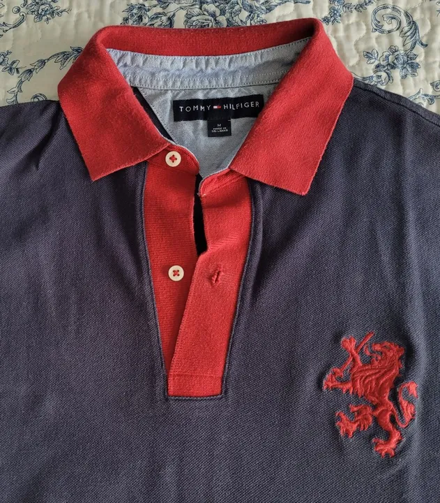 Polo Tommy Hilfiger Masculina Azul