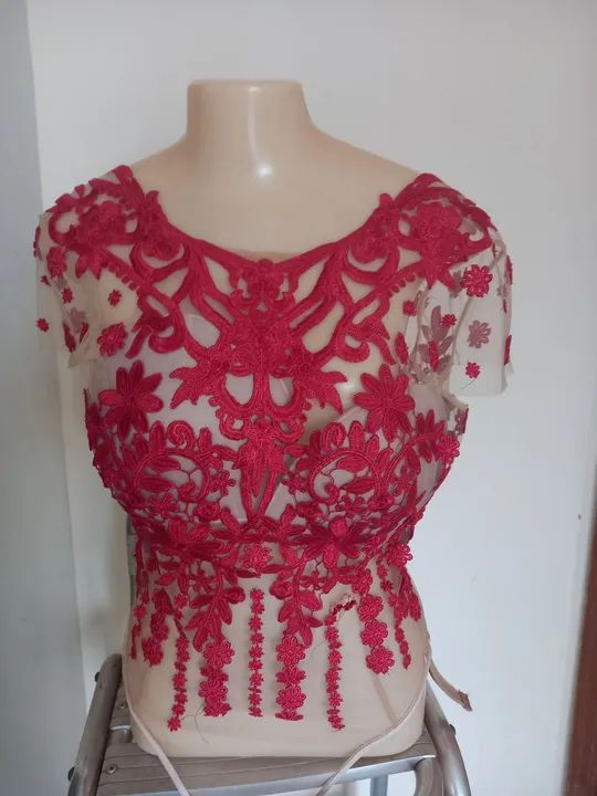 Body de renda vermelha - Foto 2