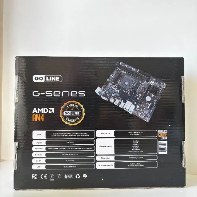 PLACA MÃE AM4 A520M DDR4 M2 HDMI GOLINE NOVA COM GARANTIA. - Foto 2