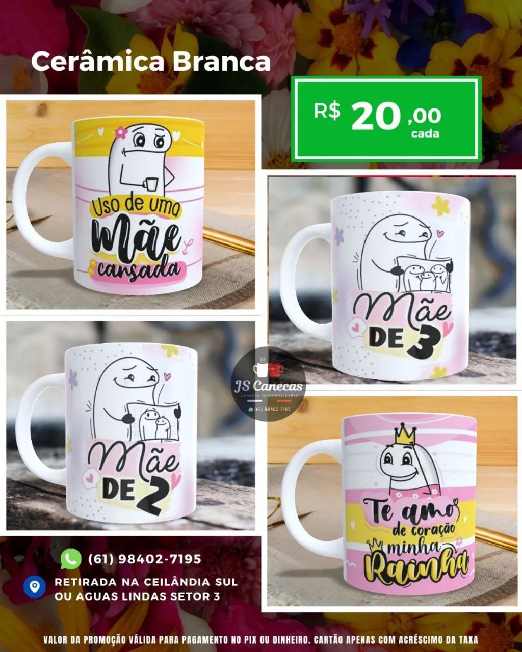 Caneca dia das mães flork  - Foto 3