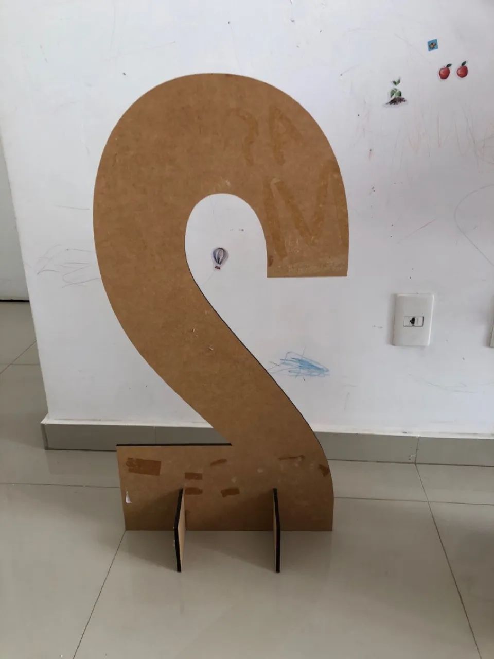 Numeral 2 em MDF