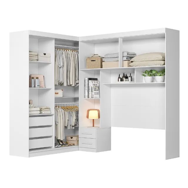 Guarda Roupa Modulado Florença Moval Branco - Entrega Rápida!  - Foto 2