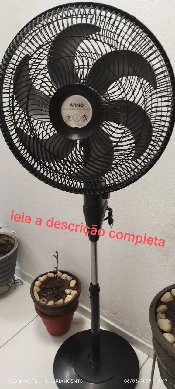 Ventilador d coluna arno, leia a descrição completa.