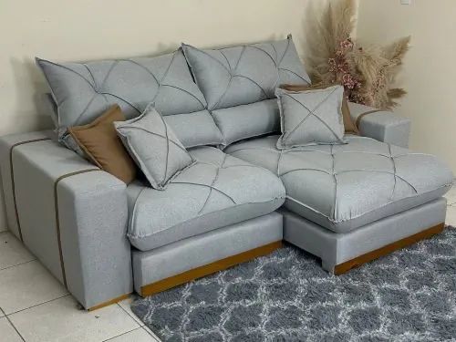 Sofá Retrátil e Reclinável Bellize 2.00m Molas Ensacadas l65