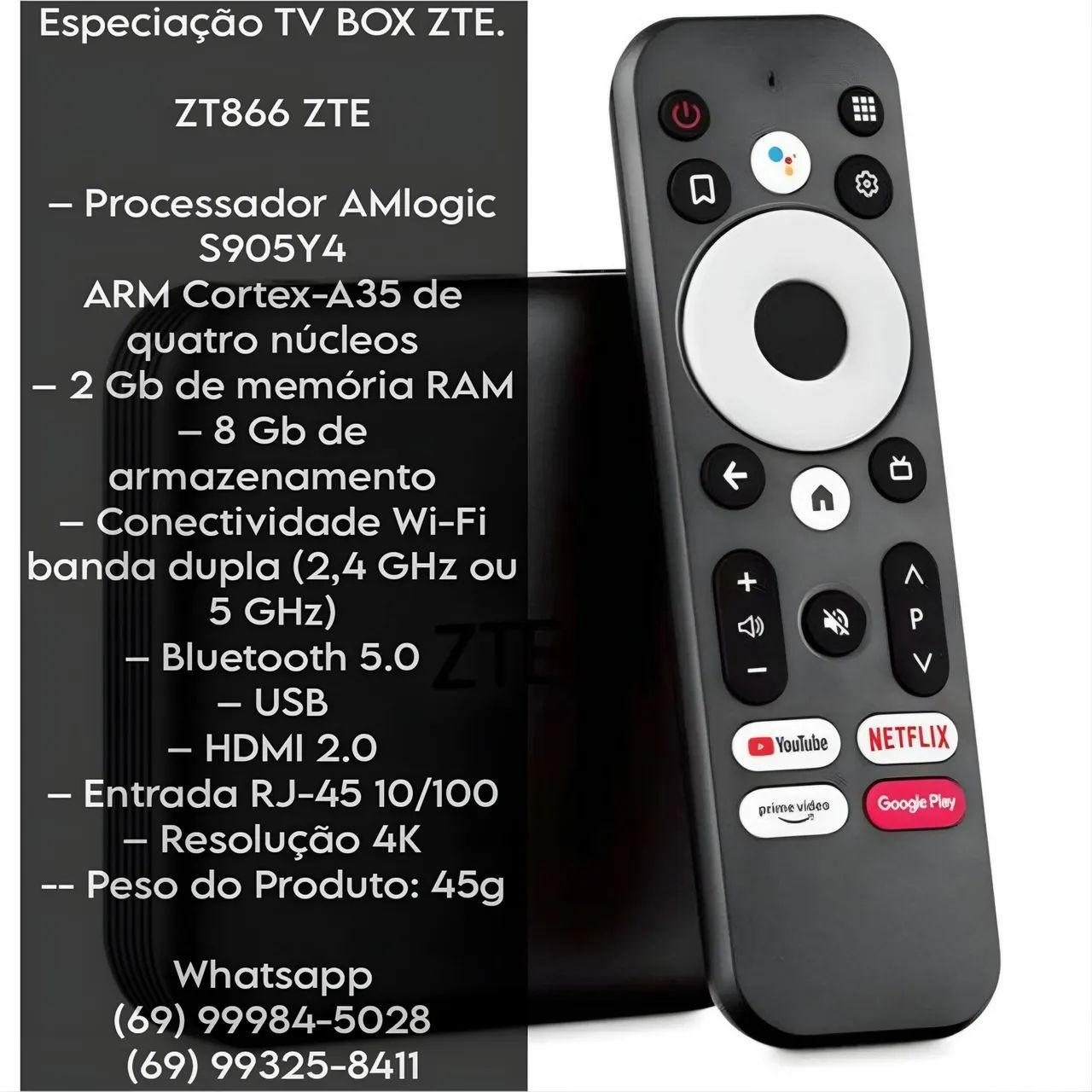 TV BO'X ZTE 4K (Original lacrado) 90 Dias de garantia  - Foto 2